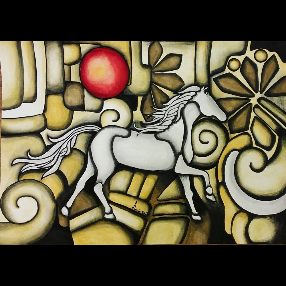 Framed Watercolor painting